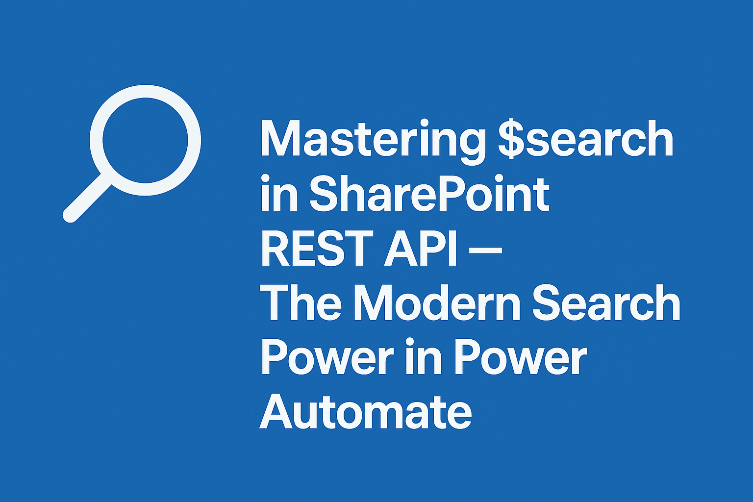 Mastering $search in SharePoint REST API